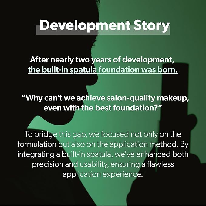 ENTROPY MAKEUP Organza Fit Spatula Foundation, Sheer to Medium Coverage, Built-In Spatula Applicator, Natural Finish, Flawless Skin, Long-Lasting Ultra Lightweight, Korean Makeup, #19.8