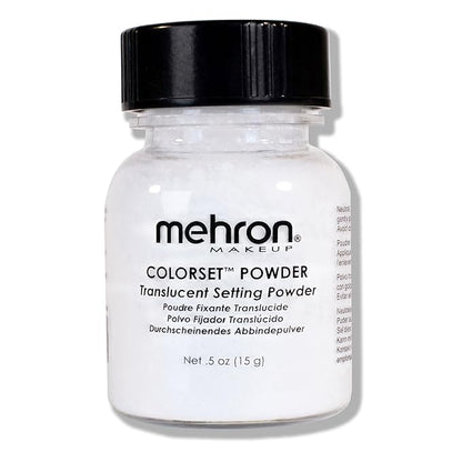 Mehron Makeup Colorset Powder | Translucent Setting Powder | Special Effects, Halloween, & Film 0.5 oz (14 g)