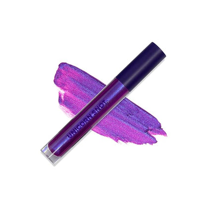 UNICORN SNOT Liquid Metal Lip Paint - Metallic Lip Gloss - Non-drying, Long-lasting Liquid Lipstick, Intense Pigment Color with Metallic Shimmer - Vegan, Cruelty-Free Makeup, Atomic Purple (Boom)
