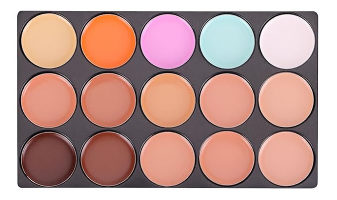 15 Colors Cream Contour Face Concealer Palette, FantasyDay Long Lasting Full Hydrating Coverage Conceals Corrects Foundation Camouflage Makeup Gift Set for Correcting Dark Circles Acne Blemish #3