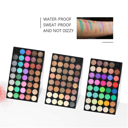 120 Colors Long Lasting Waterproof Highly Pigments Shiny Shimmers Glitter Eyeshadow Palette All in One Makeup Kits for Women Girls Holiday Make-up Gift Sets Xmas Essential Makeup Palette