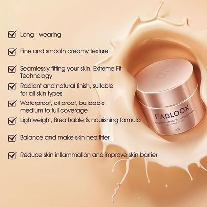 Cellglow Lasting Cream Foundation Makeup, For light fair medium skin with Buildable Medium to Full Coverage, Skincare Makeup Hybrid, Lightweight and Nourishing Formula, Radiant Finish, Vegan