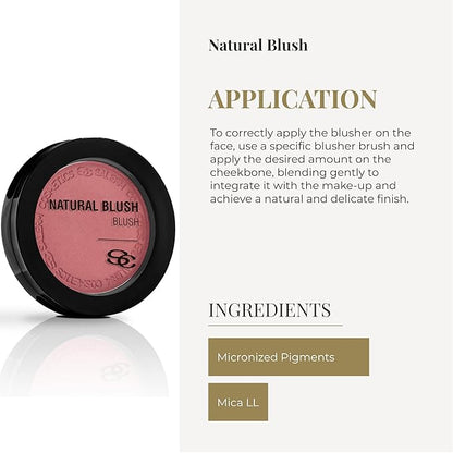 SALERM - Compact Powder Blush - Natural Blush - 8 g - Tone Sweet Rose - Natural-Looking Blush - Long-Lasting - Soft and Lightweight Texture - Buildable Coverage