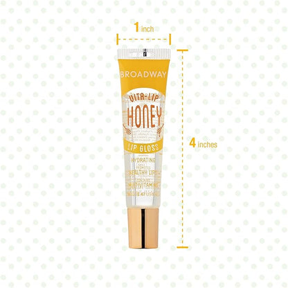 Ruby Kisses Broadway Vita-Lip Clear Lip Gloss (10 Pack), Hydrating & Soothing Formula with Vitamin, High-Shine Non-Sticky Lip Balm with Mint, Rosehip, Coconut, Mango, Argan, Honey, Shea, Cherry, Peach