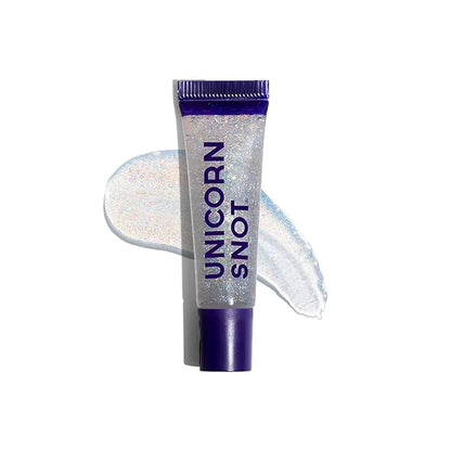 UNICORN SNOT Glitter Lip Gloss - Sparkly Lip Shine - Stocking Stuffers for Women, Gifts for Teen Girls - Vegan & Cruelty-Free Non-Sticky Formula Gloss Glitter Makeup - Holographic Silver (Disco)