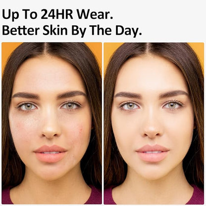 Liquid Foundation, Flawless Soft Matte Liquid Foundation 24HR Oil Control, Concealer Foundation Makeup, Medium to Full Coverage with Matte Finish, 1.35 Oz