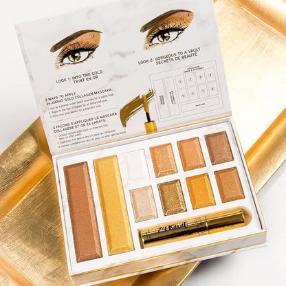 Physicians Formula 24-Karat Gold Shimmer Makeup Set, Face Palette, The Gold Vault, Mascara, Eyeshadow, Christmas Gift