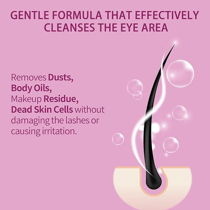 Lash Shampoo Bulk, Eyelash Cleanser for Extensions 2 Liters, Non-irritating or Burning Eyelid Foaming Cleanser for Professional Salon and Home Use (Passion Fruit-2L)