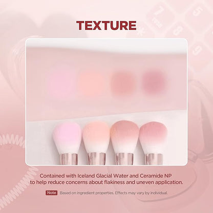 lilybyred Luv Beam Blur Cheek | Heart-Shaped Korean Powder Blush, Silky Texture, Lightweight, Soft Blurring Matte Finish, Long-Lasting, Natural Flush, Cozy Cotton Scent, 0.15 oz. (02 Blurry Peach)