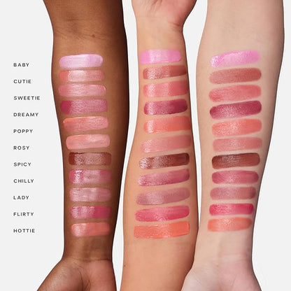 Saie Dew Liquid Blush for Cheeks - Hydrating Cream Blush Stick with a Blendable + Buildable Formula - Skincare Infused Dewy Cheek Tint for a Natural Flush - Glowy Makeup Essential - Flirty (.40 oz)