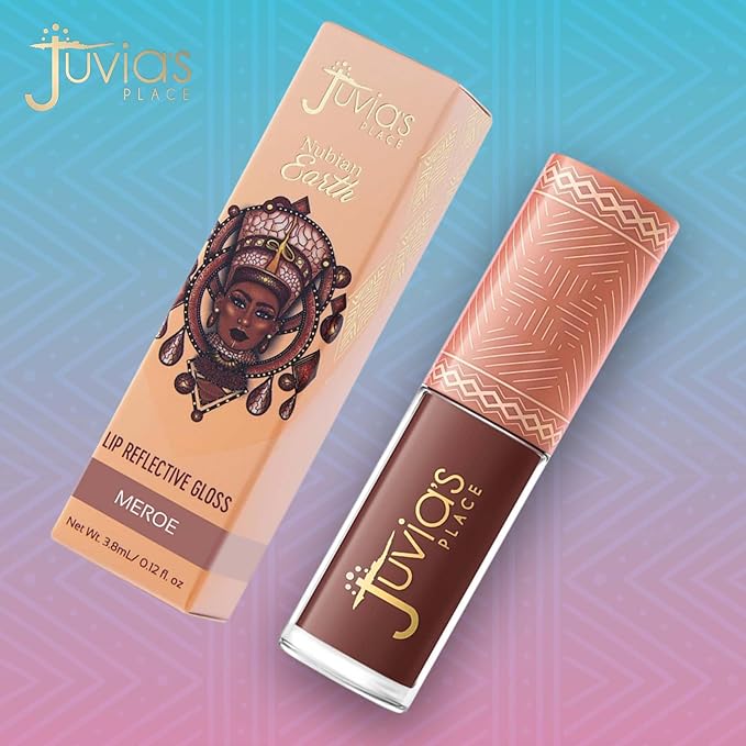 Juvia's Place Nubian Earth Lip Reflect Lip Gloss Meroe - Non-sticky Lip Makeup, Hydrating Lip Gloss, Tinted Lip Gloss, Shine & Glow Lip Makeup, Beauty & Personal Care Products for Lips