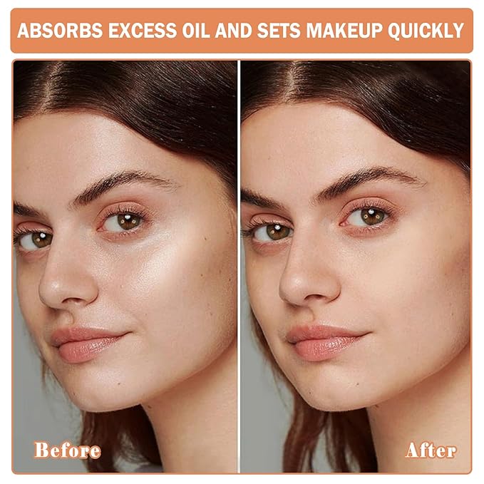 Setting Powder Loose Face Powder Matte Soft Smooth Oil Control Long Lasting Loose Setting Powder Makeup For Natural Flawless #03 Dark Skin Tone