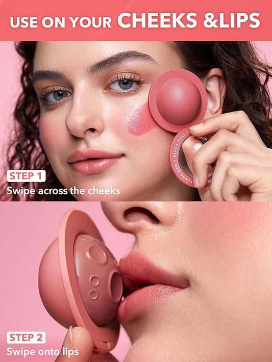 SHEGLAM Lunar Orbit Blush Ball Creamy Lightweight Smooth Blendabl Long-lasting All-Day Face Enhancing Makeup Color-Gravity