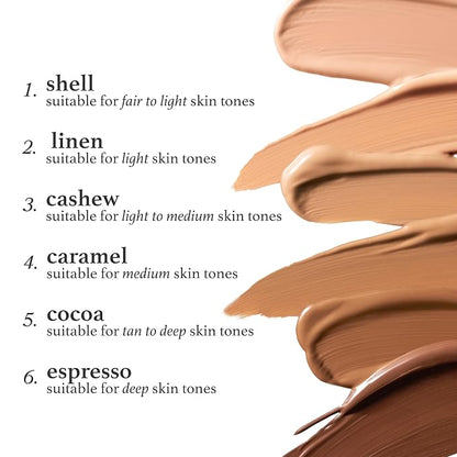 Julep Cushion Complexion Medium Coverage Foundation - Espresso | Covers, Brightens & Evens Skin Tone | On-The-Go Cushion Applicator | Hyaluronic Acid, Vitamin B5 & E
