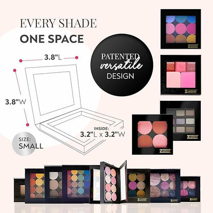Small Magnetic Makeup Palette, Empty Magnetic Palette, Universal Magnet makeup palette for Eyeshadows, Powders, Customizable Beauty Organizer with Clear Window