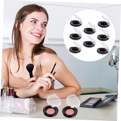 8pcs Eye Shadow Blank Empty Case - DIY Makeup Palette With Pans for Blush and Eyeshadow - Mini Plastic Travel Box With Cover