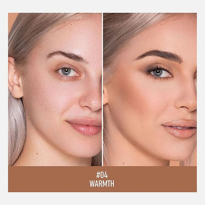 KYDA Mineral Powder Bronzer, SPF 35, Loose Mineral Bronzer, Lightweight Face Contour Powder, Buildable Coverage for Natural Glow Bronzer Makeup, Blendable Formula, Warmth