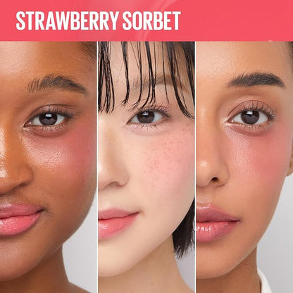 KAJA Cheek & Lip - Dewy Bar 02 Strawberry Sorbet | Creamy Blusher and Balm Multi-Stick, 45% Moisturizing Oil, Apple Extract, Vitamin-Hyaluronic Acid Infused, High Shine, Non-Sticky, Easy Blending, 10g