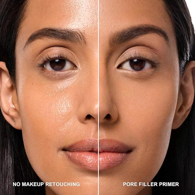 Oil Control Blurring Balm, Jelly Pressed Setting Powder, Powder-free Lightweight Foundation with Puff for Smooth & Delicate Skin, Matte Smooth Finishing, #04 Black