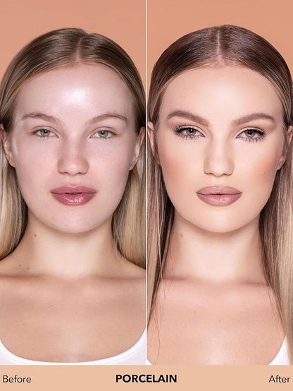 SHEGLAM Full Coverage Foundation Makeup Long Lasting Waterproof Matte Dewy Liquid Foundation - Porcelain