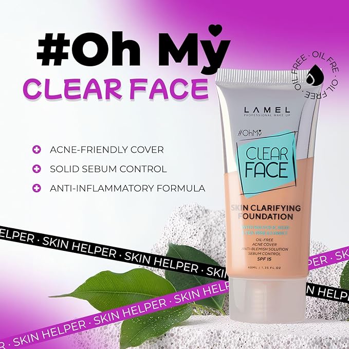Clear Face Complexion Duo: Foundation 405 & Concealer 403 for Tan Skin Tones