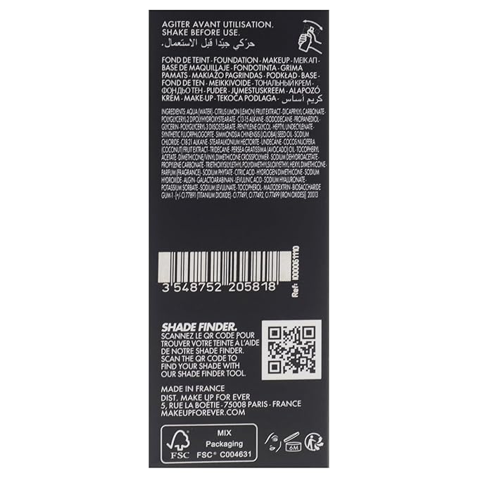 HD Skin Hydra Glow - 1N10 Ivory by Make Up For Ever for Women - 1 oz Foundation