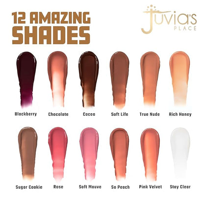Juvia's Place Volumizing Gloss Sticks Cocoa Gloss Stick - Shiny Luscious Lips with Nourshing Hydration, Plumping Gloss, Lip Plumper Gloss, Plumping Lip Balm, Hydrating Lip Gloss
