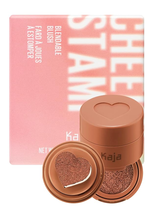 Kaja Lip & Blush Glazed Keychain Stain - Jelly Charm 05 Peach Fizz + Blush - Cheeky Stamp 07 Spicy, 0.17 Oz Bundle