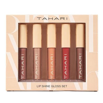 VOTUM Tahari 5 -Piece Matte Lip Gloss Set – Simmery Shades Lip Gloss Pack for Women & Girls, Long-Lasting, Hydrating Lip Color Collection with Rich, Versatile Tones