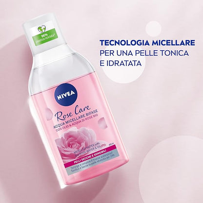 NIVEA MicellAIR Rose Water & Oil Skin Breathe Micellar Rose Water Face Cleansing - All skin types 400 ml