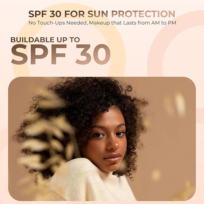 COCOA FOUNDATION Mineral Makeup (20 gram Size Jar) Matte Loose Powder Bare Face Cosmetics Full Coverage Long Lasting All Skin Types SPF 18