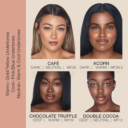 bellapierre Mineral Foundation SPF 15 - Loose Powder Foundation | Vegan & Cruelty Free Natural Makeup | Full Coverage Matte Finish | Hypoallergenic | Oil & Talc Free - 0.32 Oz - Café