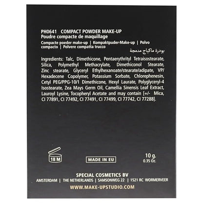 Make-Up Studio Professional Make-Up Compact Powder Foundation 3-In-1 - Compact Fixing Powder - Handy To Travel With - Long Lasting Foundation - 2 Light - 0.35 Oz