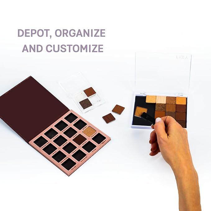 FIXY Repair Kit Repressing tool for Eyeshadow, Blush, & Highligher Square Pans + FIXY Extra Small Empty Palette