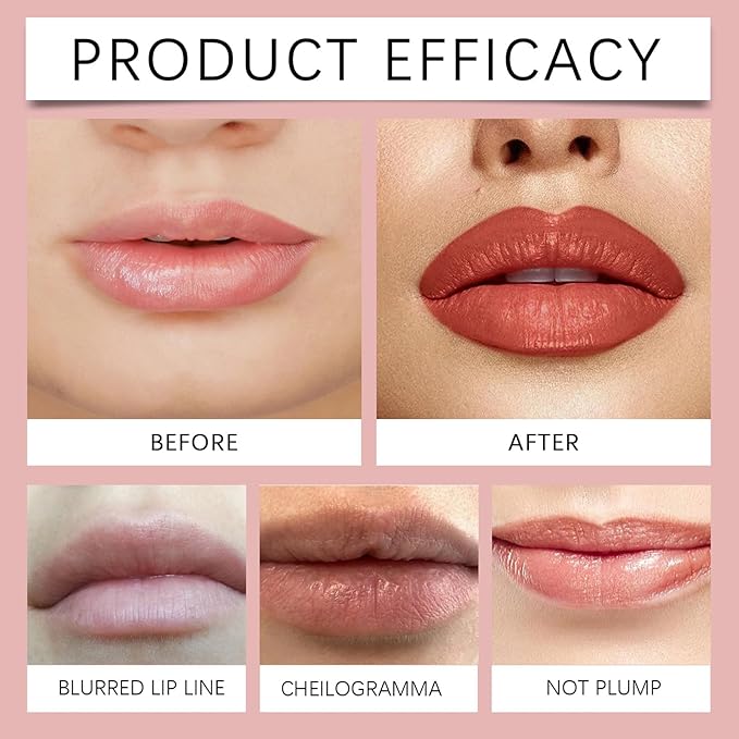 3PCS Lip Liner，Peel Off Lip Liner Tattoo, Peel Off Lip Stain, Long Lasting Lip Stain Peel Off, Infused with Hyaluronic Acid & Vitamin E, Makeup Gift for Women