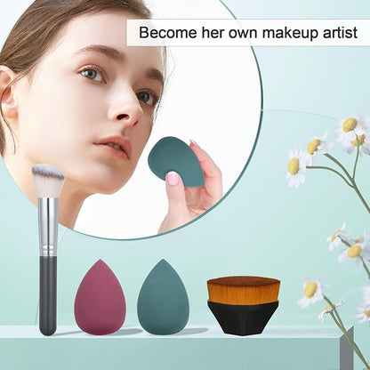 All in One Makeup Kit for Women Full Kit Includes Palette Foundation & Face Primer, Makeup Brush Sponge, Eyebrow Soap, Winged Eyeliner Stamp 20 Colors Eyeshadow Gift Set for Women, Girls & Teen