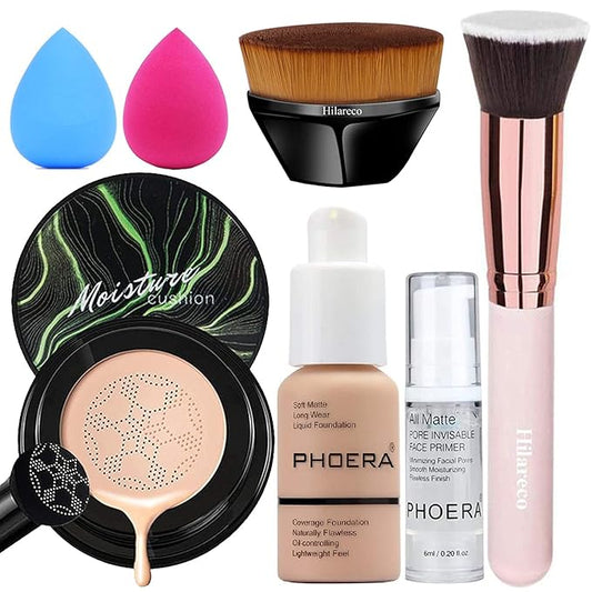 PHOERA Mushroom Head Air Cushion CC Cream Natural Foundation - Full Coverage, Buff Beige