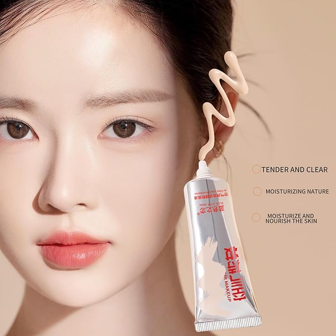 BLUE LOVE Liquid Foundation Makeup Full Coverage - Tinted Moisturizer for Combination & Oily Skin, Waterproof BB Cream Concealer for Mature Skin (Natural)
