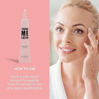 Elizabeth Mott Thank Me Later Makeup Bundle: Glow Enhancer Primer (Light Sheer, 30g) & Long-Lasting Eye Primer (10g) - Cruelty-Free, Shine Control, Pore Minimizer, Paraben & Sulphate-Free