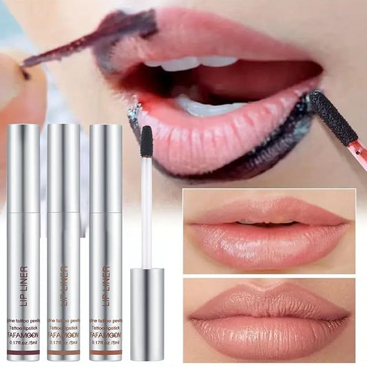 3 PCS Peel Off Lip Liner, Long Wear Tattoo Lip Stain Peel Off, Matte Finish, Long Lasting, Waterproof Peel off Lip Liner Stain (1#2#3#, M)