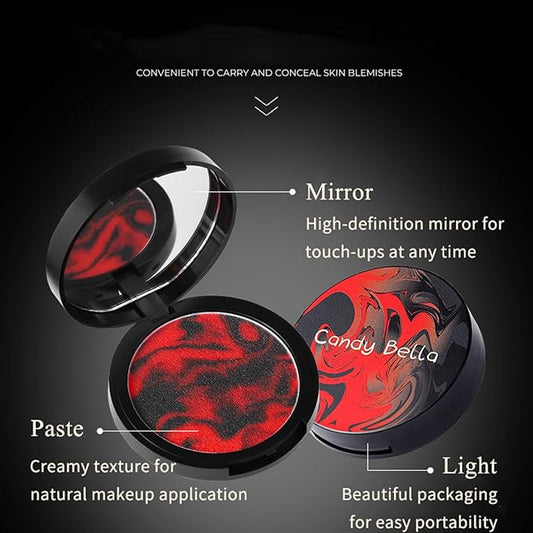 Oil Control Matte Setting Powder, Jelly Face Pressed Powder Foundation Makeup, Smooth Flawless Long Lasting Compact Powder, for Blurring Pores & Even Tone