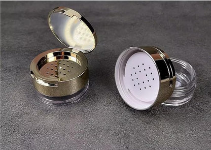 8 Gram Empty Makeup Powder Container with Puff Mini Loose Powder Compact Case Plastic Face Powder Box Refillable Bottle Cosmetic Jars, Makeup Tools Accessories