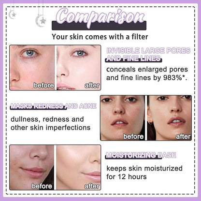 Tri-Color Corrector Isolation Cream, One Step Correcting Facial Serum Makeup Primer Base, Moisturizing Flawless Foundation