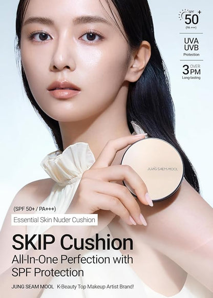 [JUNGSAEMMOOL OFFICIAL] Essential Skin Nuder Cushion (Fair) | Refill Not Included | Natural Finish | Buildable Coverage | Makeup Artist Brand | Cream Foundation