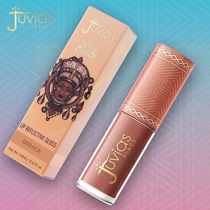 Juvia's Place Nubian Earth Glass Gloss Lip Gloss Mirage - Non-sticky Lip Makeup, Hydrating Lip Gloss, Tinted Lip Gloss, Shine & Glow Lip Makeup, Beauty & Personal Care Products for Lips