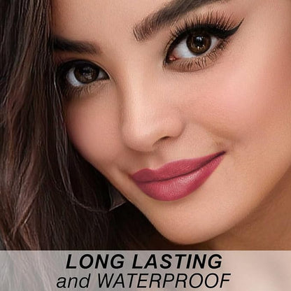 Matte Bullet Long Wear Lipstick - Vegan and Cruelty-Free - Smudge and Waterproof Matte Lipstick with Moisturizing Formula - All Day Comfort - (Bold Garnet #08)