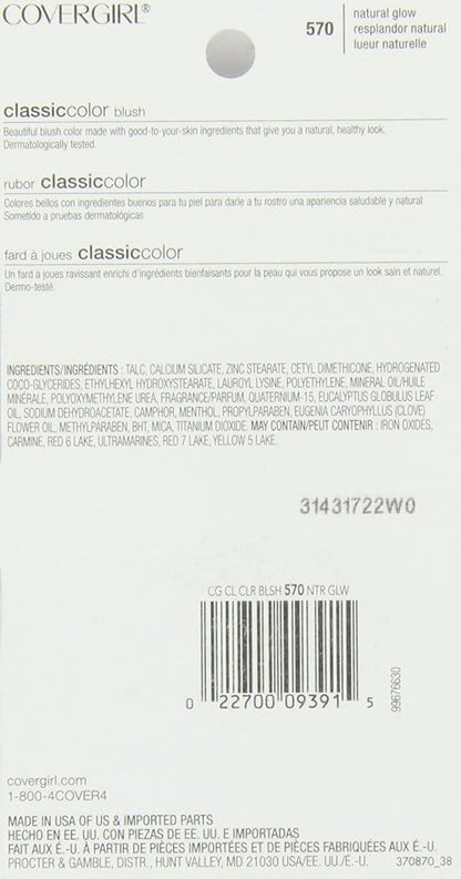 COVERGIRL Classic Color Blush Natural Glow(N) 570, 0.3 Ounce Pan
