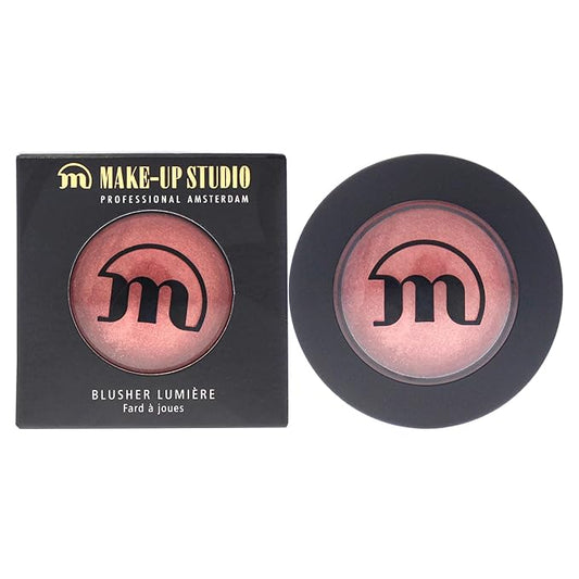 Professional Amsterdam Blusher Lumiere - Hard-Baked Powder - Gives A Beautiful Glowy, Shiny Effect - Healthy-Looking Boost - For Quick Touch-Ups During The Day - Sweet Pink - 0.06 Oz