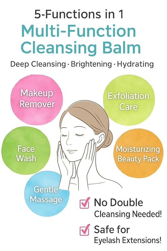 Cleansing Balm Clear N | Pore Cleansing & Makeup Remover | Brightening & Hydrating Facial Balm | Gentle Exfoliation | 3.35 oz / 95g | Made in Japan