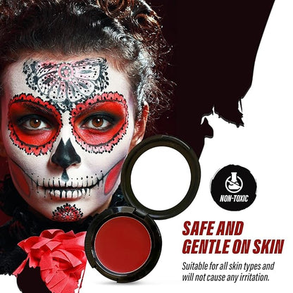 MANIC PANIC Dreamtone White Liquid Foundation Bundle with Vampire's Kiss Red Face & Body Paint, and Vampire Fake Blood